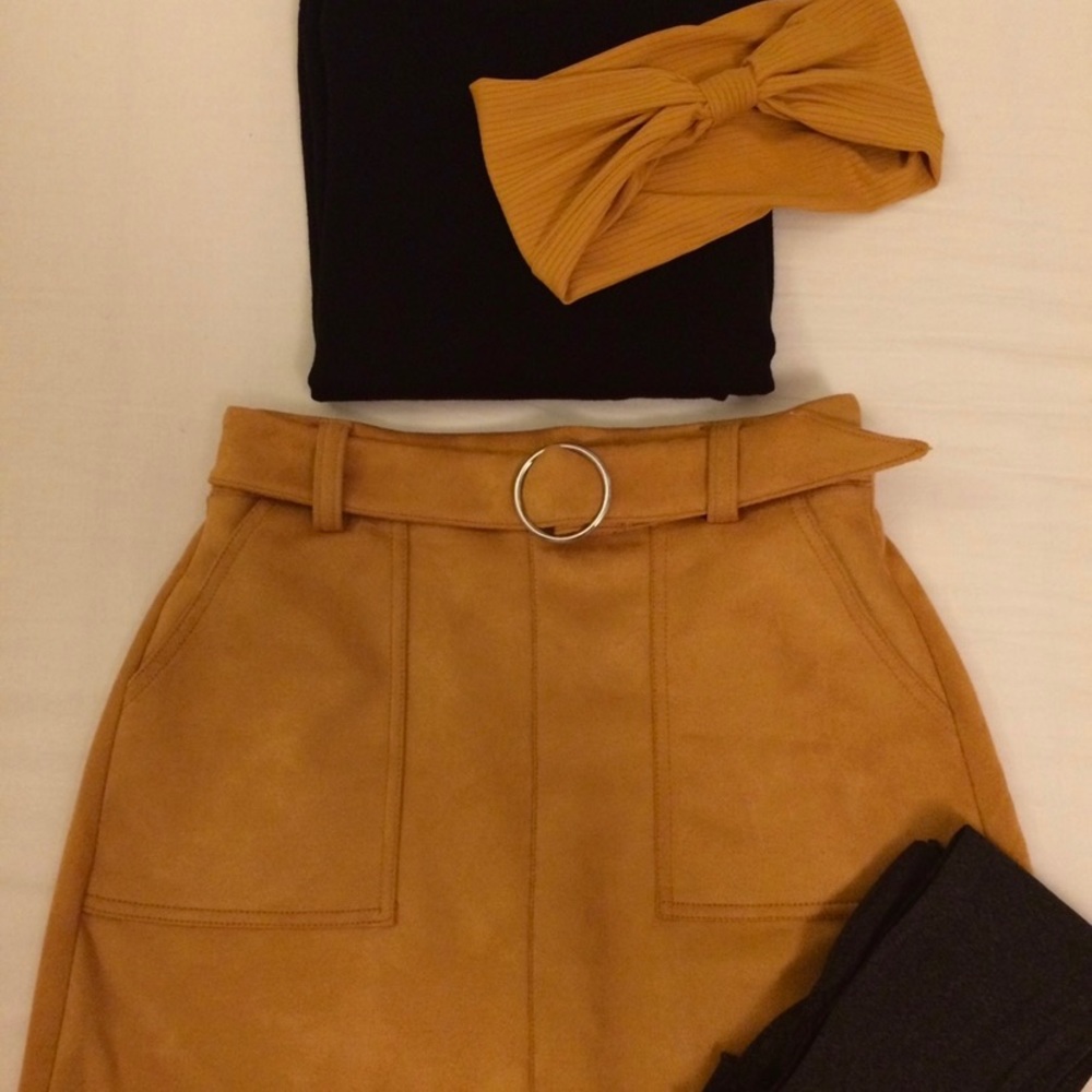 Yellow mustard skirt